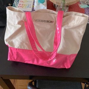 Victoria Secret Canvas Beach bag NEW!